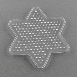 5x5mmDIYのアイロンビーズに使用するのABC ペグボード  スター  透明  103x92x5mm&nbsp;X-DIY-R014-03