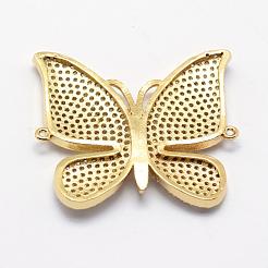 Long-Lasting Plated Brass Micro Pave Cubic Zirconia Links&nbsp;KK-F720-05G