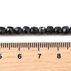Natural Black Sapphire Beads Strands&nbsp;G-G259-C02-4x4mm
