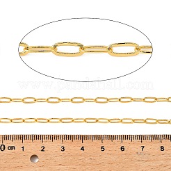 真鍮製アズキチェーン  カドミウムフリー＆ニッケルフリー＆鉛フリー  ハンダ付け  カード用紙付き  18KGP本金メッキ  6x2.5x0.5mm  約3.28フィート（1m）/ pc&nbsp;CHC-H111-02G-02