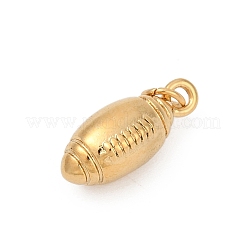 316lサージカルステンレス  丸カン付き  18KGP本金メッキ  イオンプレーティング（ip）  ラグビー  18x8.5x7.5mm  穴：3.2mm&nbsp;LS-STAS-D305-05G-D-1