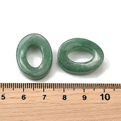 天然石グリーンアベンチュリンペンダント  楕円形のチャーム  23x18x6.5mm  穴：7.5x12.5mm&nbsp;G-Z082-01C