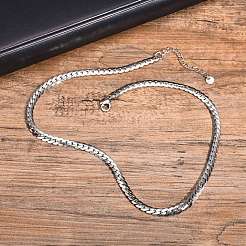 Stainless Steel Cuban Link Chains Necklaces&nbsp;PW-WGE1B56-01