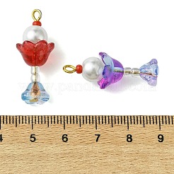 7Pcs Electroplate Glass Pendants&nbsp;PALLOY-MZ01341