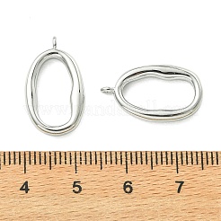 シーグレース真鍮ペンダント  楕円形のチャーム  カドミウムフリーと鉛フリー＆ニッケルフリー  プラチナメッキ  20x12x3mm  穴：1.4mm&nbsp;XGRQ6H791-893P