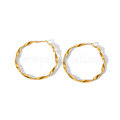 Fashionable 304 Stainless Steel Twist Circle Hoop Earrings&nbsp;AQ2048