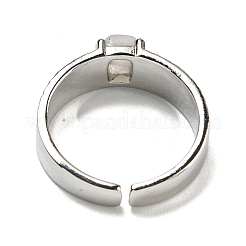 Natural Moonstone Adjustable Rings&nbsp;RJEW-K269-12P-08