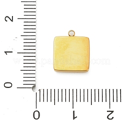 304ステンレススチールエナメルチャーム  さくらんぼのあるスクエア  12x10x2mm  穴：1.2mm&nbsp;LS-STAS-F331-01B-G