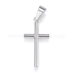304ステンレスペンダント  クロス  ミックスカラー  34x17x3mm  穴：9x4mm&nbsp;STAS-H329-63