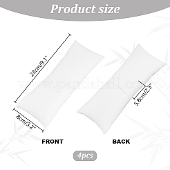 ブレスレットディスプレイ用PUレザージュエリーピロー  ホワイト  23x8x5.8cm  直径：195mm&nbsp;DIY-WH0170-41A