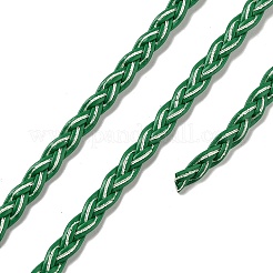 3 プライ pu レザー編組コード  フラット  グリーン  5x1.5mm  約107.17ヤード（98m）/バンドル&nbsp;OCOR-Q059-01M