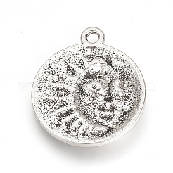 Tibetan Style Alloy Pendants&nbsp;TIBEP-Q064-116AS-RS