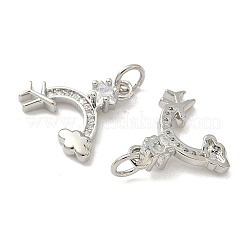 Brass Micro Pave Cubic Zirconia Pendants&nbsp;KK-Z120-30P