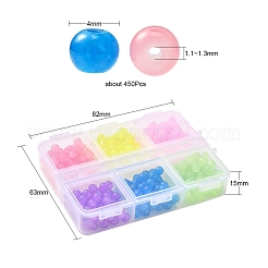 450Pcs 6 Color Imitation Jade Glass Beads Strands&nbsp;DGLA-YW0001-03