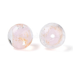 Handmade Gold & Silver Foil Glass Beads&nbsp;FOIL-N030-03A-01H