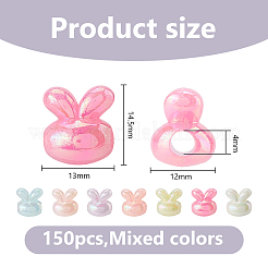150Pcs Opaque Acrylic European Beads&nbsp;OACR-DC0001-64