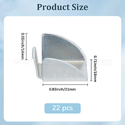 鉄製棚クランプブラケット22個  プラチナ  21x18x14mm  内径：20x14mm&nbsp;AJEW-GF0012-77