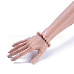 Wood Beaded Stretch Bracelets&nbsp;BJEW-JB05020-04
