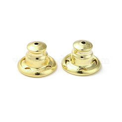 ラックメッキ真鍮イヤーナット  弾丸ピアスキャッチ  ニッケルフリー  長持ちメッキ  18KGP本金メッキ  10x7mm  穴：0.7mm&nbsp;KK-G480-06G