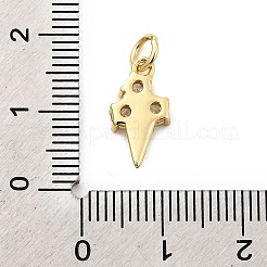Brass Micro Pave Cubic Zirconia Charms&nbsp;KK-C134-29G