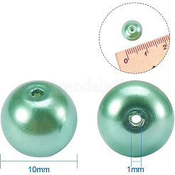 環境に優しい染めガラスパールラウンドビーズ  ミックスカラー  10~11mm  穴：1~1.5mm  約15個 /コンパートメント  360個/箱&nbsp;HY-PH0011-01-10mm