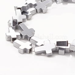 PVD Vacuum Plating Non-magnetic Synthetic Hematite Beads Strands&nbsp;G-I276-10B