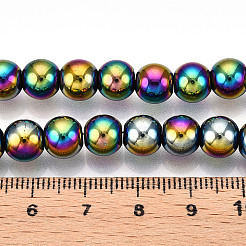 電気メッキガラスビーズセット  パール光沢メッキ  多面カット  ラウンド  カラフル  8x4.5~8mm  穴：1.2mm  約103~105個/連  約103個/連  29.92~30.72''（76~76.8センチメートル）&nbsp;EGLA-T021-8mm-13D