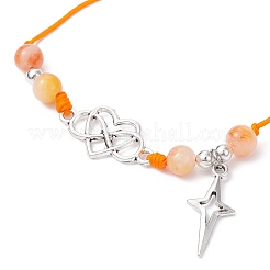 Natural Dyed White Jade Braided Bead Bracelets&nbsp;BJEW-JB09823-02