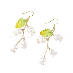 Shell Pearl & Glass Dangle Earrings&nbsp;EJEW-TA00821