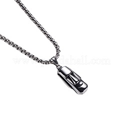 レトロスタイルの304ステンレススチール製モアイ石像ペンダントネックレス（男性用）  ステンレス鋼色&nbsp;BN6647