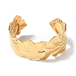 304 Stainless Steel Cuff Bangles for Women&nbsp;BJEW-L719-01A-G