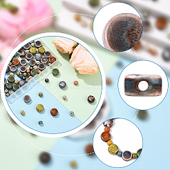 70Pcs 8 Styles Handmade Porcelain Beads&nbsp;PORC-YW0001-50
