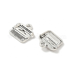 チベット風合金チャーム  タイプライターの形  カドミウムフリー＆鉛フリー  アンティークシルバー  14.5x14.5x2.5mm  穴：2mm  1123個/ 1000g&nbsp;FIND-B050-28AS