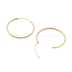 925スターリングシルバーフープピアス  ゴールドカラー  35x1.5mm  ピン：0.8mm&nbsp;EJEW-S243-01G