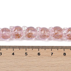 ゴールドサンドランプワークビーズ連売り  チューリップ  ピンク  12x10mm  穴：1.2mm  約33個/連  31~32cm&nbsp;LAMP-P069-02A-01