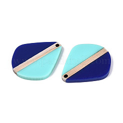 Opaque Resin & Wood Pendants&nbsp;RESI-T057-74A