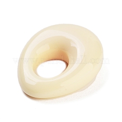 不透明樹脂ペンダント  中空ティアドロップチャーム  ベージュ  30x23.5x10mm  穴：12.5x10mm&nbsp;RESI-E058-02B