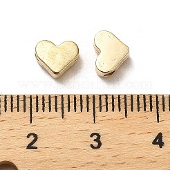 CCBプラスチックビーズ  ハート  ゴールドカラー  5.5x7x3.5mm  穴：1.8mm&nbsp;CCB-A001-07G