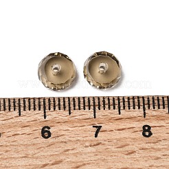 K9ガラス  模造オーストリアクリスタルビーズ  グレードAAA  多面カット  フラットラウンド  グレー  8x3.5mm  穴：0.9~1mm&nbsp;SWAR-F078-4x8mm-21