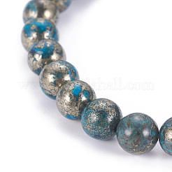 Natural Pyrite Beads Strands&nbsp;G-K181-8mm-H01