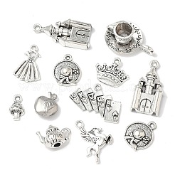20pcs10スタイルチベットスタイルアロイペンダント  カドミウムフリー＆鉛フリー  混合図形  アンティークシルバー  13~20x8~22.5x1~10mm  穴：1.2~2mm  2個/スタイル&nbsp;TIBEP-FP0001-16