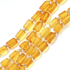 天然琥珀ビーズ連売り  コラム  シードビーズで  3~4.5x3~3.5mm  穴：1mm  約63個/連  15.04''~15.35''（38.2~39センチメートル）&nbsp;G-K387-G01-01