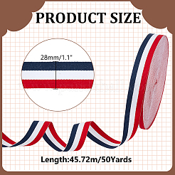 ポリエステルグログランリボン  カラフル  1インチ（25mm）&nbsp;OCOR-WH0111-07B