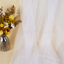 ポリエステルガーゼ生地  結婚式の装飾のため  ホワイト  1600x0.1mm  6m / pc&nbsp;DIY-WH0622-586A