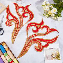 2Pcs Cloud Clothing Computerized Embroidery Cloth Iron on/Sew on Patches&nbsp;DIY-GF0012-97B