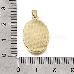 Brass Micro Pave Clear Cubic Zirconia Pendants&nbsp;KK-CBAA632-13G