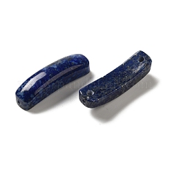 天然ラピスラズリのコネクターチャーム  カーブ長方形のリンク  36.5~37x10~10.5x7~8mm  穴：1.5mm＆2.4mm&nbsp;G-G095-01A
