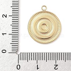 316サージカルステンレスペンダント  フラットラウンドのチャーム  18KGP本金メッキ  20.5x18x1.5mm  穴：1.6mm&nbsp;STAS-S159-01C-G