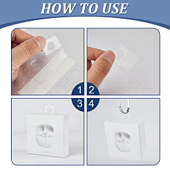 PET Back Adhesive Slot Hole Hang Tabs&nbsp;DIY-WH0502-29C