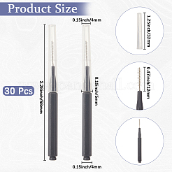 プラスチック製の掃除用ブラシ  ステンレススチールヘッド付き  プルシアンブルー  58x4mm&nbsp;AJEW-WH20020-195A